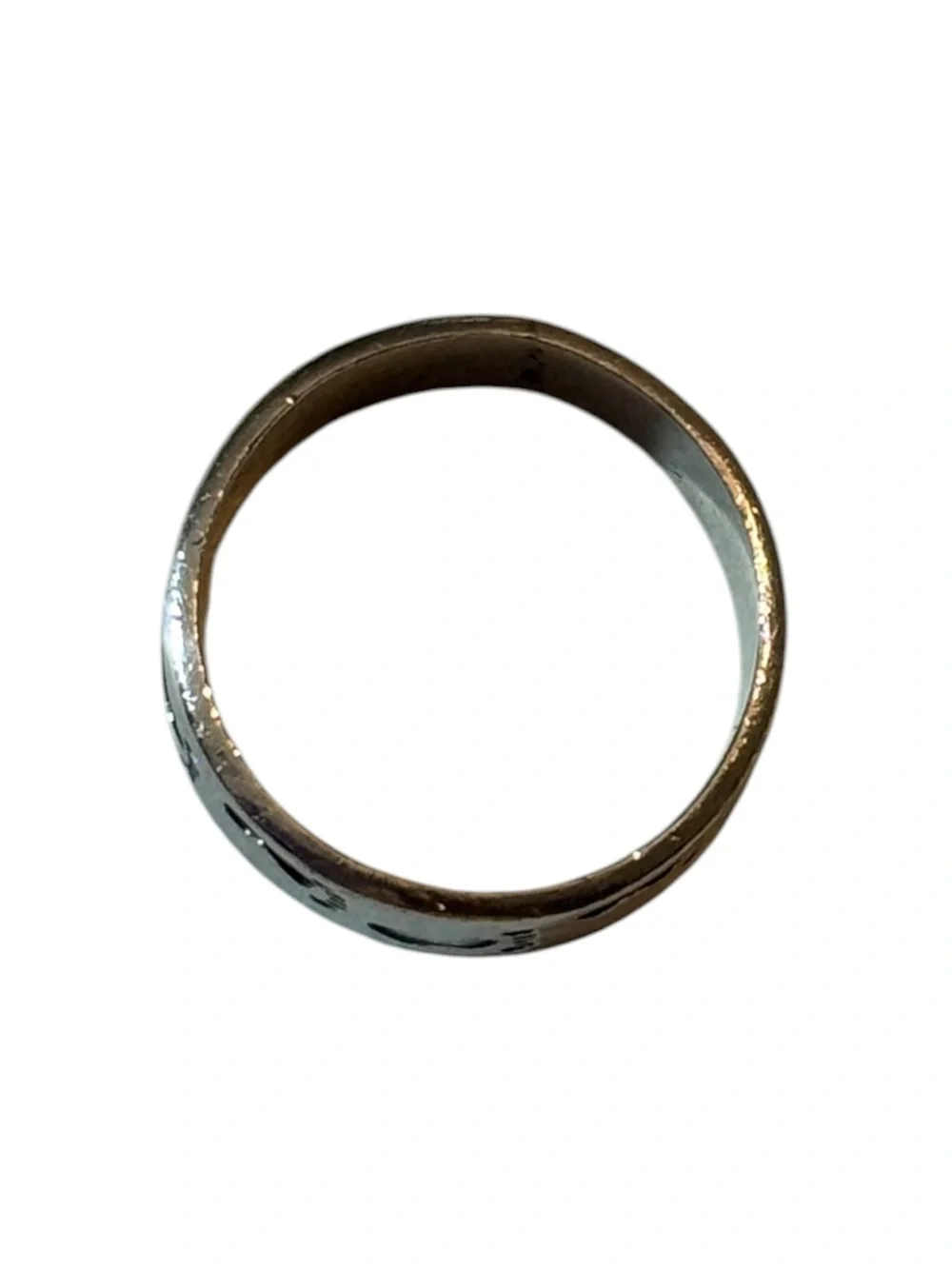 Vintage Footprints 925 Sterling Silver Wide Band Ring, size 9.5, Unisex - Picture 5 of 8